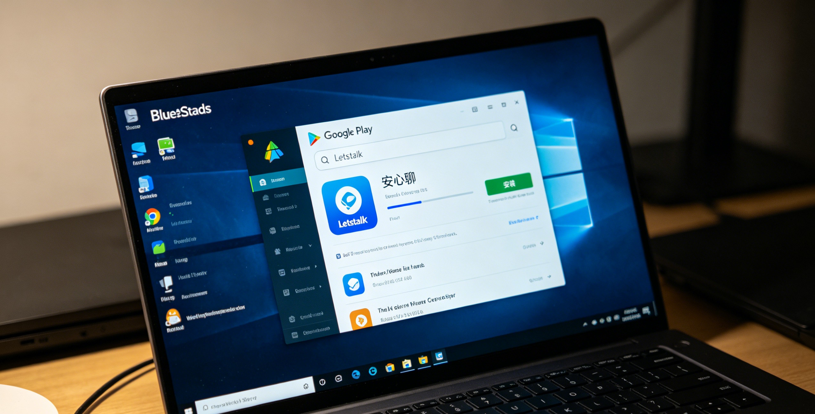BlueStacks 安装安心聊步骤截图