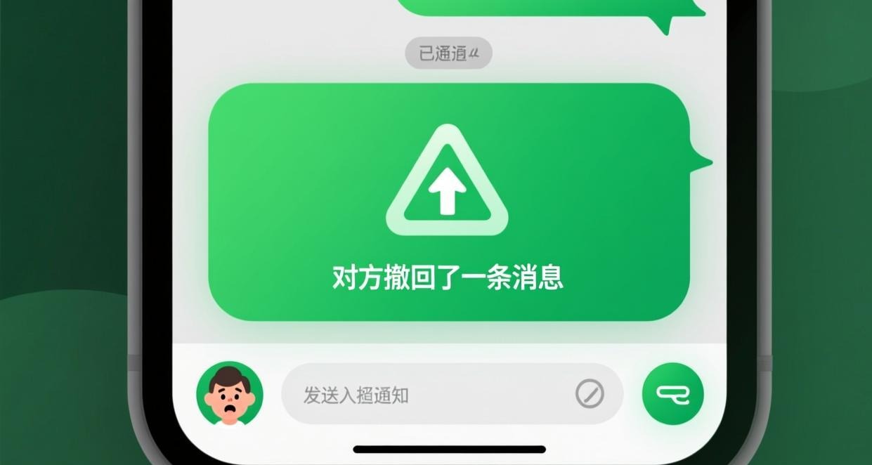 安心聊撤回消息后的提示效果